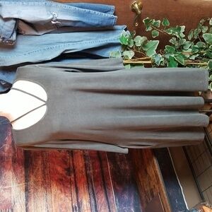 Mts | Taupe Knit Swing Dress with Pockets Size Large